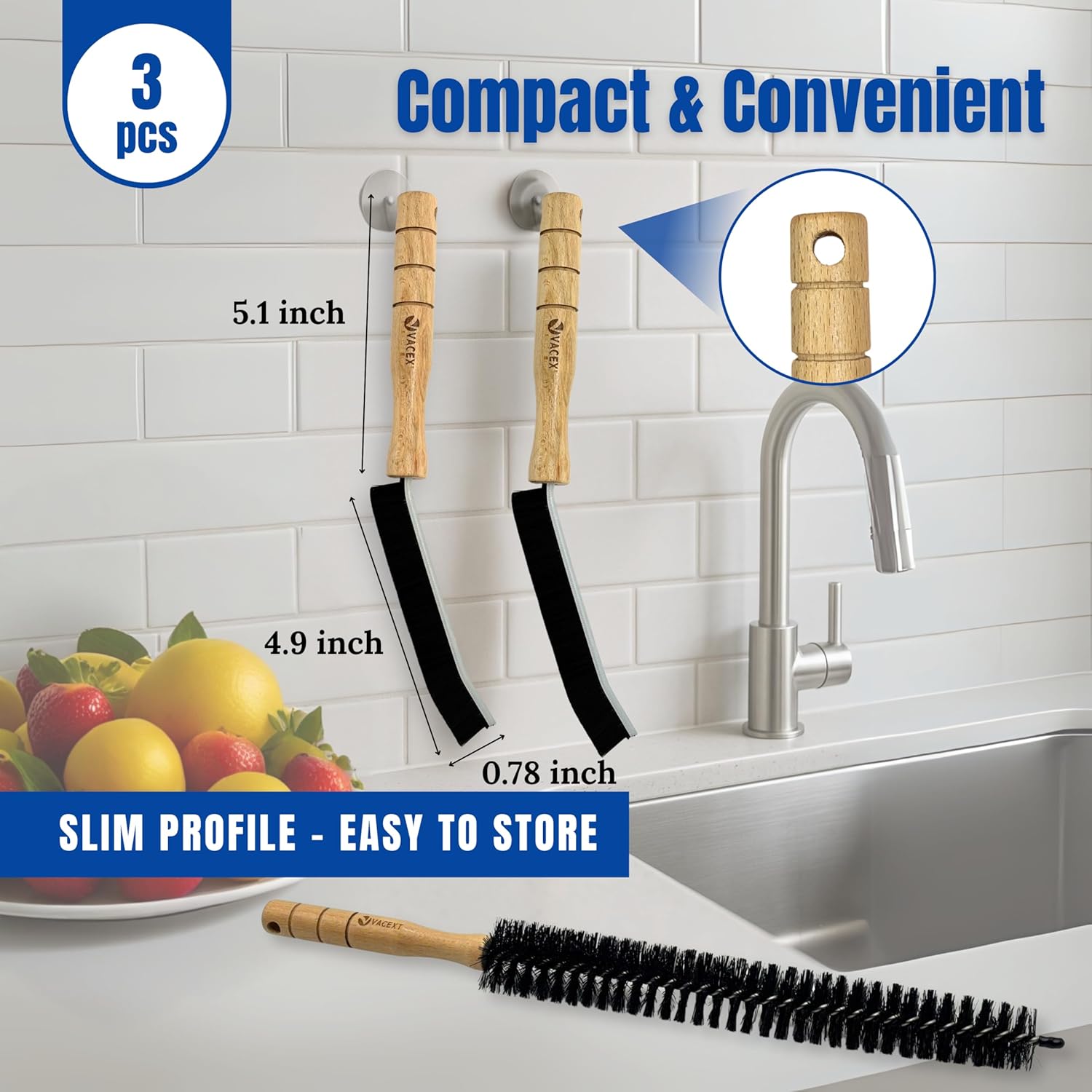 Dryer Lint Brush Vent Trap Cleaner, Refrigerator Condenser Coil Brush