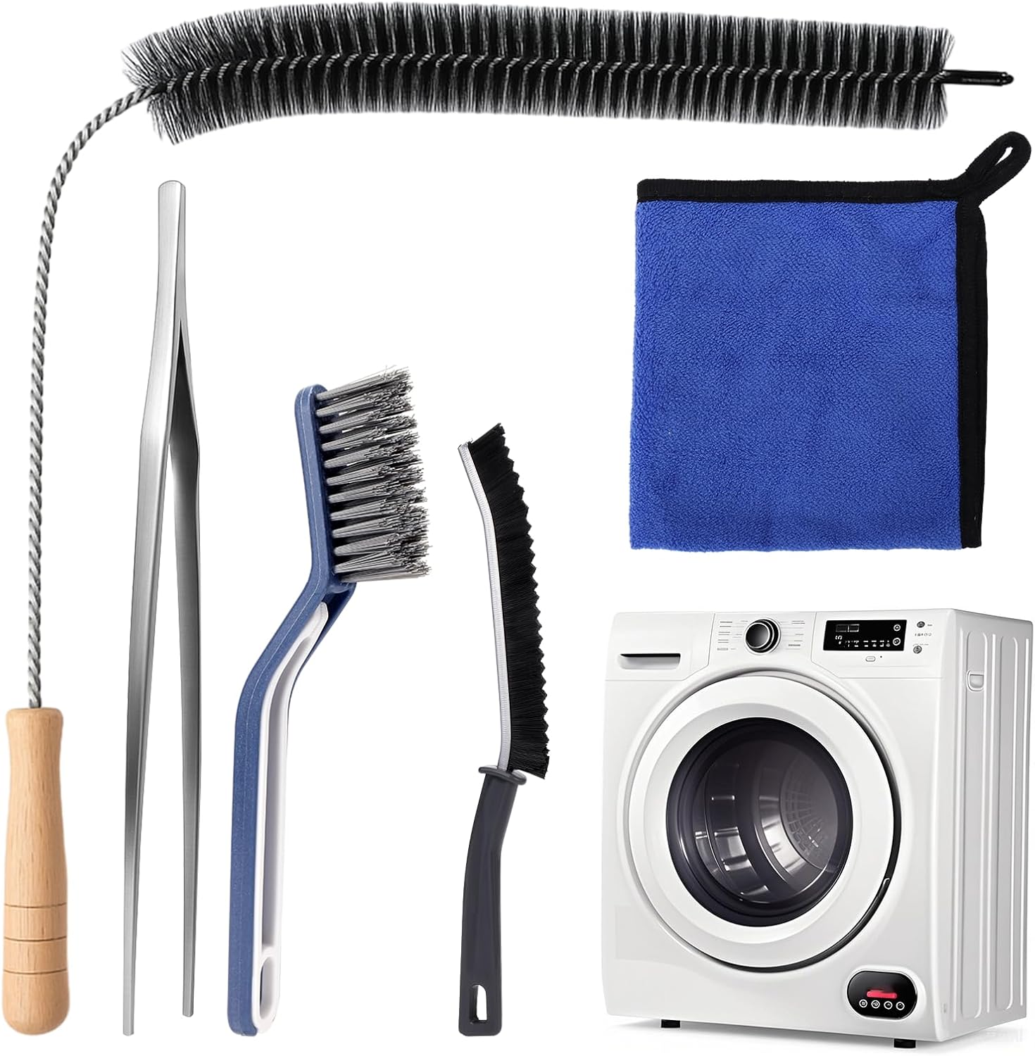 5 Pack Dryer Vent Cleaner Kit,Flexible Dryer Lint Brush Vent