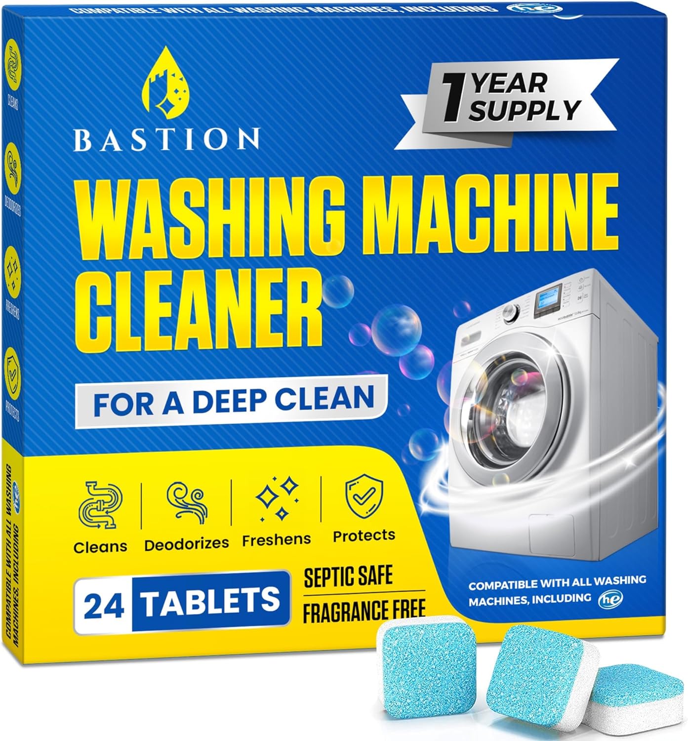 Washing Machine Cleaner Tablets 24 pack